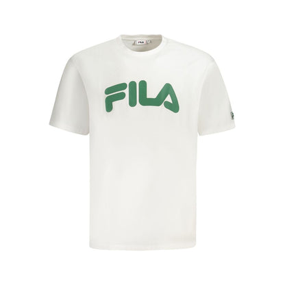 T-Shirt by Fila for men in cotton green & white showcases a dramatic silhouette, elegantly detailed with a dramatic and for a truly dramatic finish.