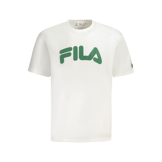 T-Shirt by Fila for men in cotton green & white showcases a dramatic silhouette, elegantly detailed with a dramatic and for a truly dramatic finish.