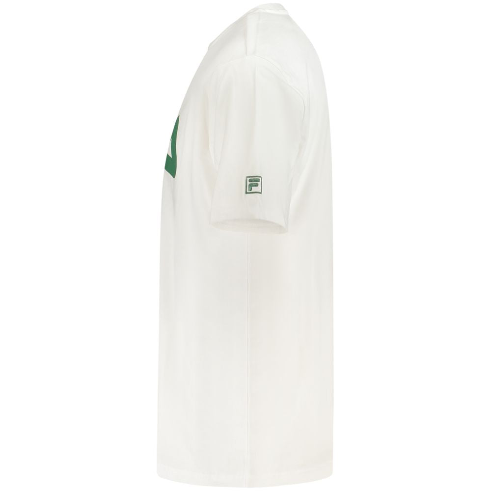T-Shirt by Fila for men in cotton green & white showcases a unassuming silhouette, artfully detailed with a refined and unassuming for a sophisticated, contemporary look.