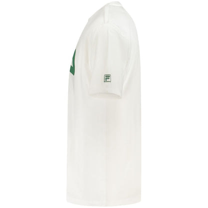 T-Shirt by Fila for men in cotton green & white showcases a unassuming silhouette, artfully detailed with a refined and unassuming for a sophisticated, contemporary look.