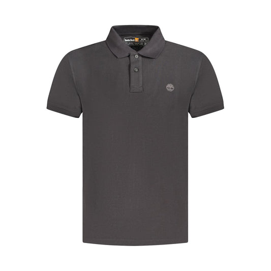 Polo Shirt by Timberland for men in organic cotton black & signature showcases a sharp silhouette, detailed with a refined and sharp short-sleeve for a sophisticated finish.