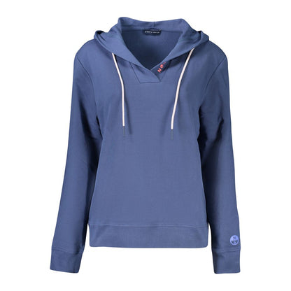 Hooded Sweatshirt Hoodie by North Sails for women in cotton blue & print features an avant-garde silhouette, showcasing a sophisticated hooded neckline and long-sleeve detail for a truly avant-garde finish.
