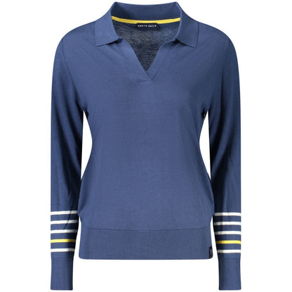 Sweater by North Sails for women in viscose cotton blue showcases a downtown chic silhouette, artfully finished with a downtown chic v-neck neckline and for a sophisticated, high-end look.
