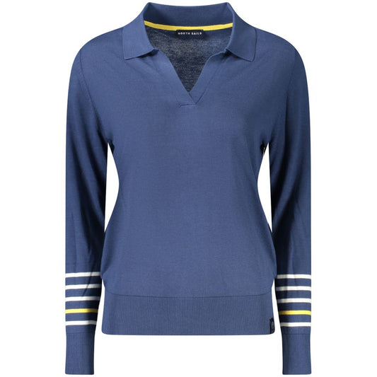 Sweater by North Sails for women in viscose cotton blue showcases a downtown chic silhouette, artfully finished with a downtown chic v-neck neckline and for a sophisticated, high-end look.