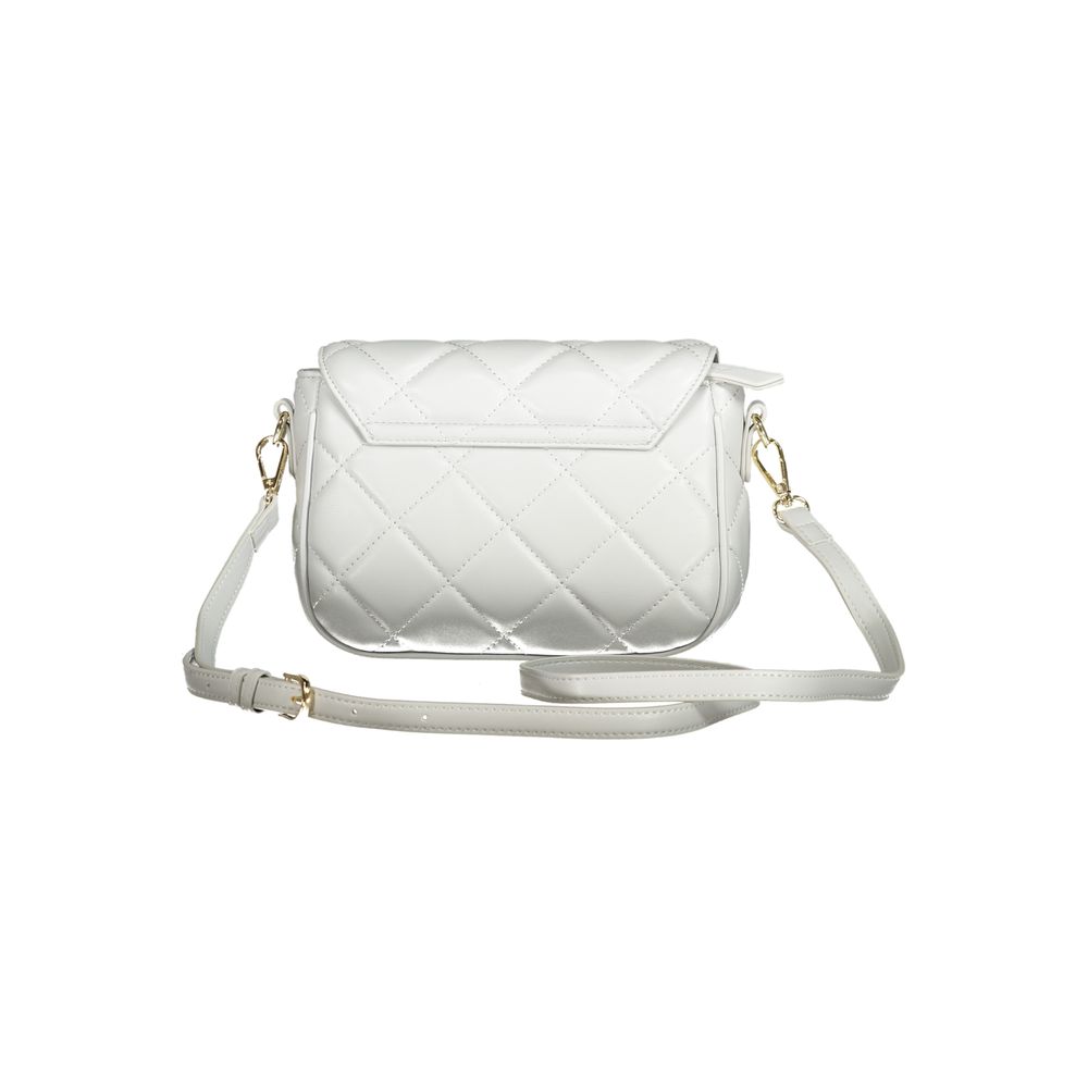 Handbag by Mario Valentino for women in polyethylene gray features an refined silhouette, showcasing a secure zipper & magnetic, ample internal-pockets, and versatile shoulder-strap & adjustable-strap for a sophisticated refined aesthetic.
