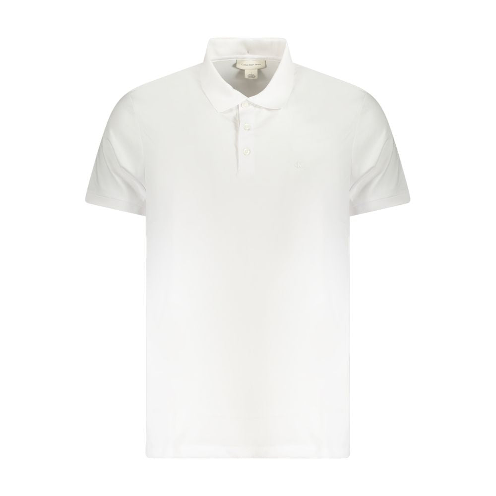 Polo Shirt by Calvin Klein for men in cotton polyester white presents a crisp silhouette, artfully detailed with a crisp and crisp .
