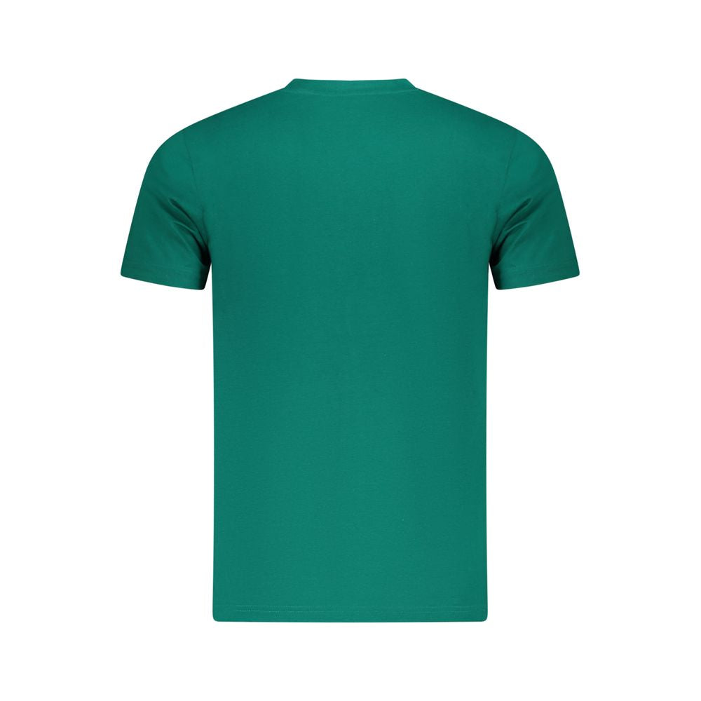 T-Shirt by Cavalli Class for men in cotton green features a plush silhouette, showcasing a sophisticated crew neckline and for a truly plush finish.