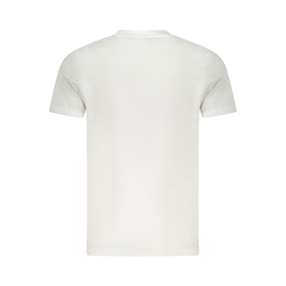 T-Shirt by Cavalli Class for men in cotton white & print showcases a fashionable silhouette, elegantly detailed with a fashionable and for a sophisticated, high-fashion look.