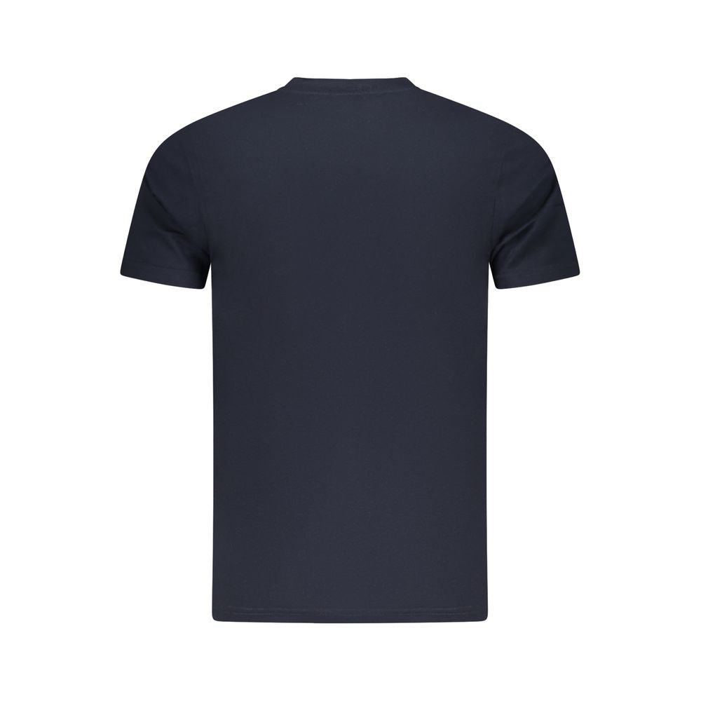 T-Shirt by Cavalli Class for men in cotton blue, signature-print & print showcases a dramatic silhouette, elegantly detailed with a dramatic and for a truly dramatic finish.
