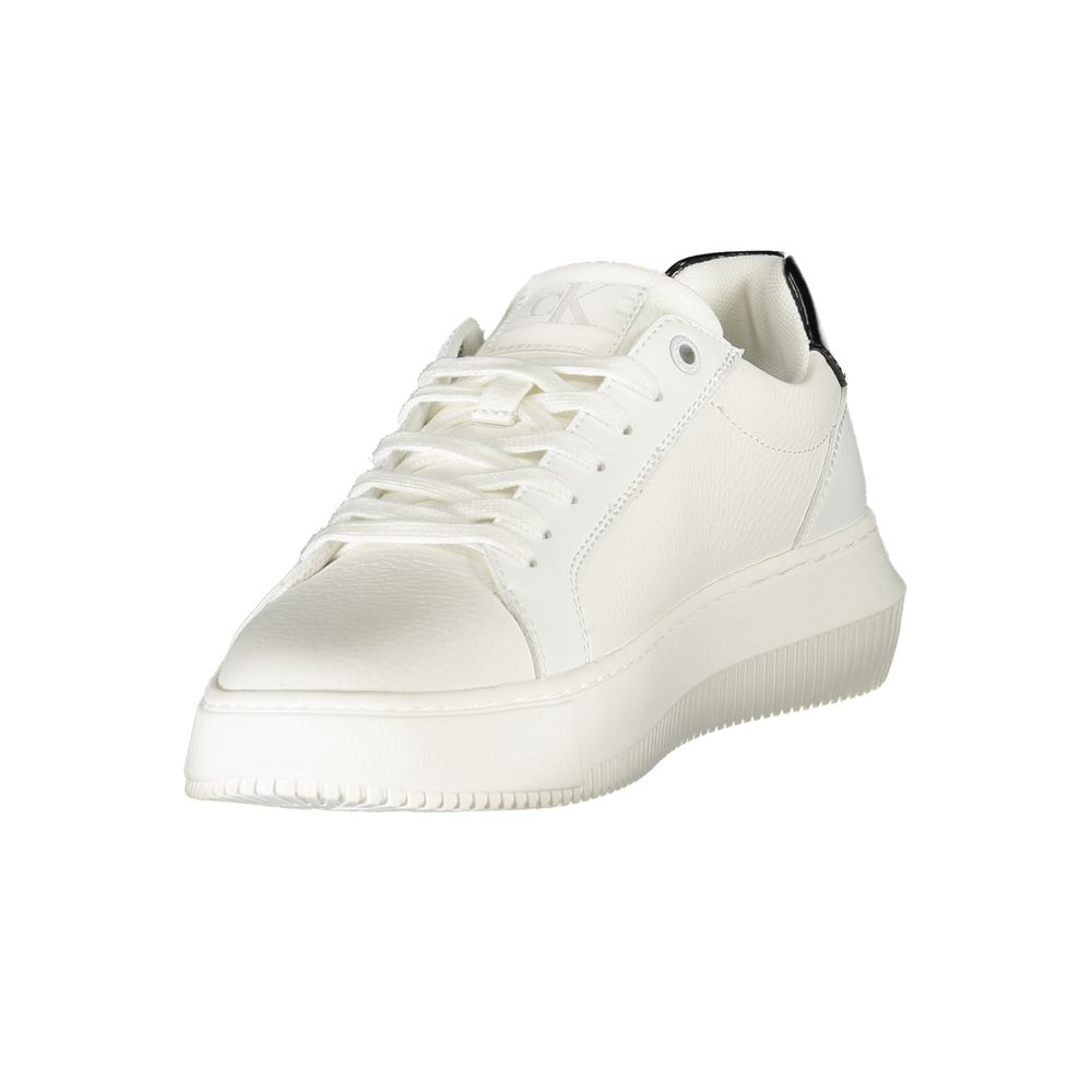 Sneakers by Calvin Klein for women in polyester polyethylene leather black & white features a sumptuous design, perfectly showcasing the sumptuous casual style of this Crisp Women's Casual Polyester Polyethylene Leather Sneakers.