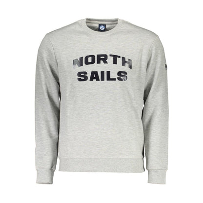 Sweatshirt by North Sails for men in cotton polyester gray, signature & print features an provocated silhouette, detailed with a provocated long-sleeve and a refined wrap crew neckline for a sophisticated aesthetic.