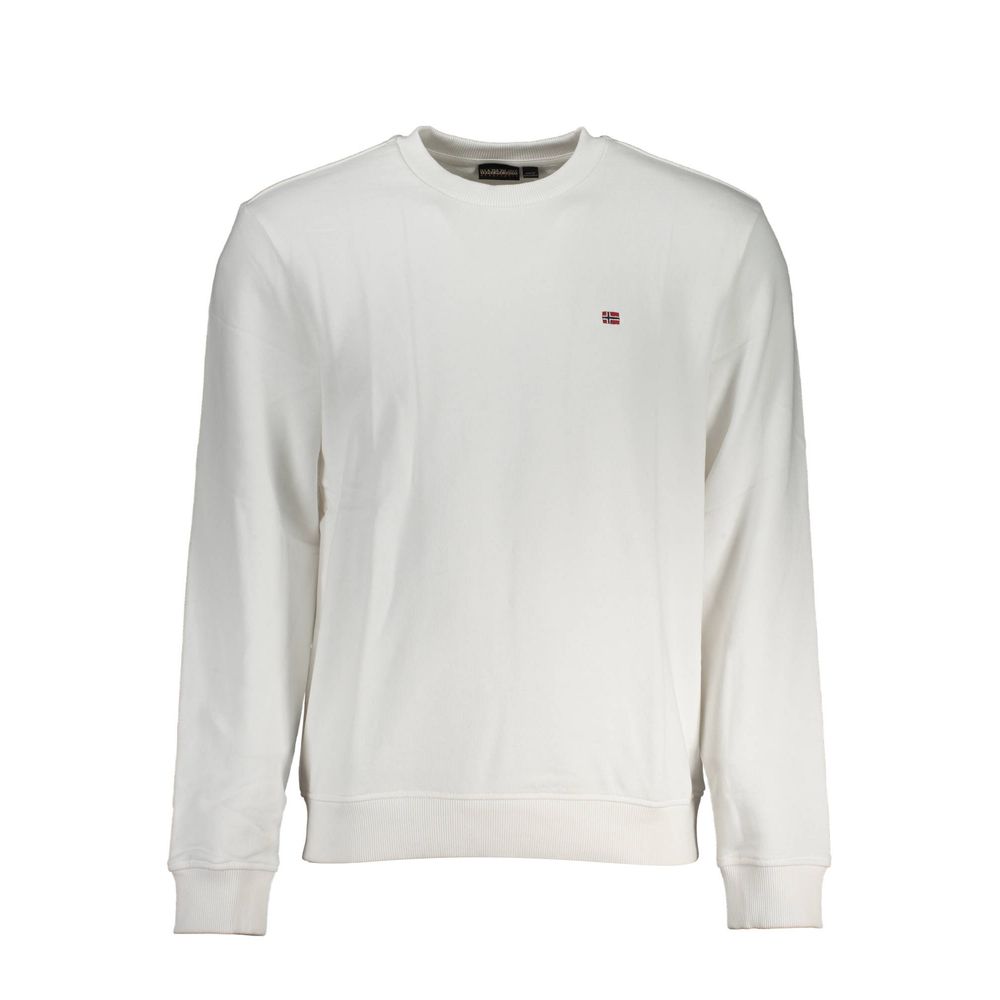 Sweatshirt by Napapijri for men in stretch cotton white features an magnificent silhouette, showcasing a sophisticated crew neckline and long-sleeve detail for a truly magnificent finish.
