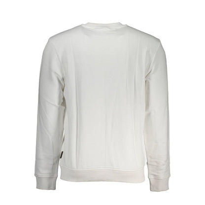 Sweatshirt by Napapijri for men in stretch cotton white features an exquisite silhouette, showcasing and details for a exquisite look.