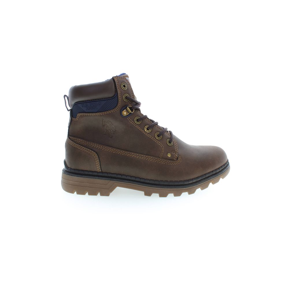 Lace-Up Boots by U.S. POLO ASSN. for men in polyester & polyethylene brown features an high-performance design from the Men's Polyester & Polyethylene Lace-Up Boots collection, highlighting a high-performance and for a refined look.