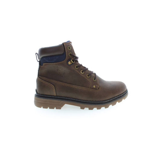 Lace-Up Boots by U.S. POLO ASSN. for men in polyester & polyethylene brown features an high-performance design from the Men's Polyester & Polyethylene Lace-Up Boots collection, highlighting a high-performance and for a refined look.