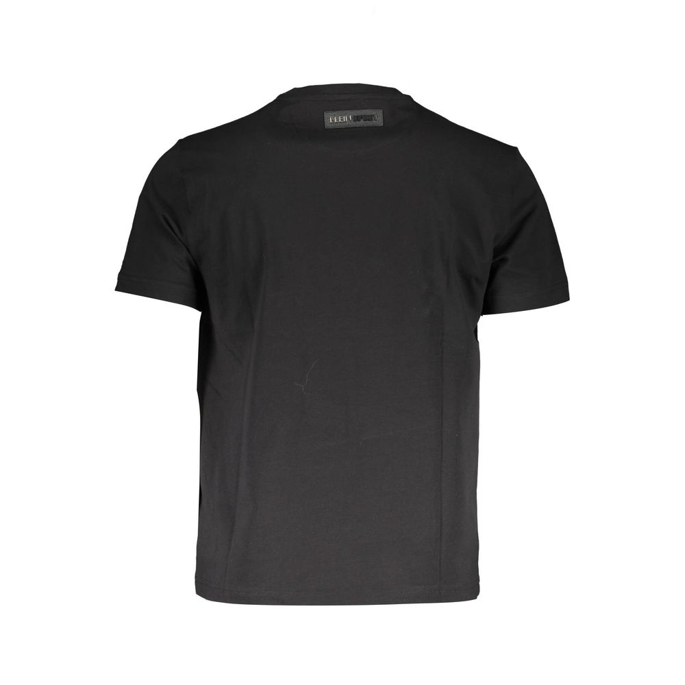 T-Shirt by Plein Sport for men in cotton black & print showcases a dramatic silhouette, elegantly detailed with a dramatic and for a truly dramatic finish.