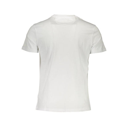 T-Shirt by La Martina for men in cotton canvas white & print features an edgy silhouette, meticulously detailed with a sophisticated and for a truly edgy finish.