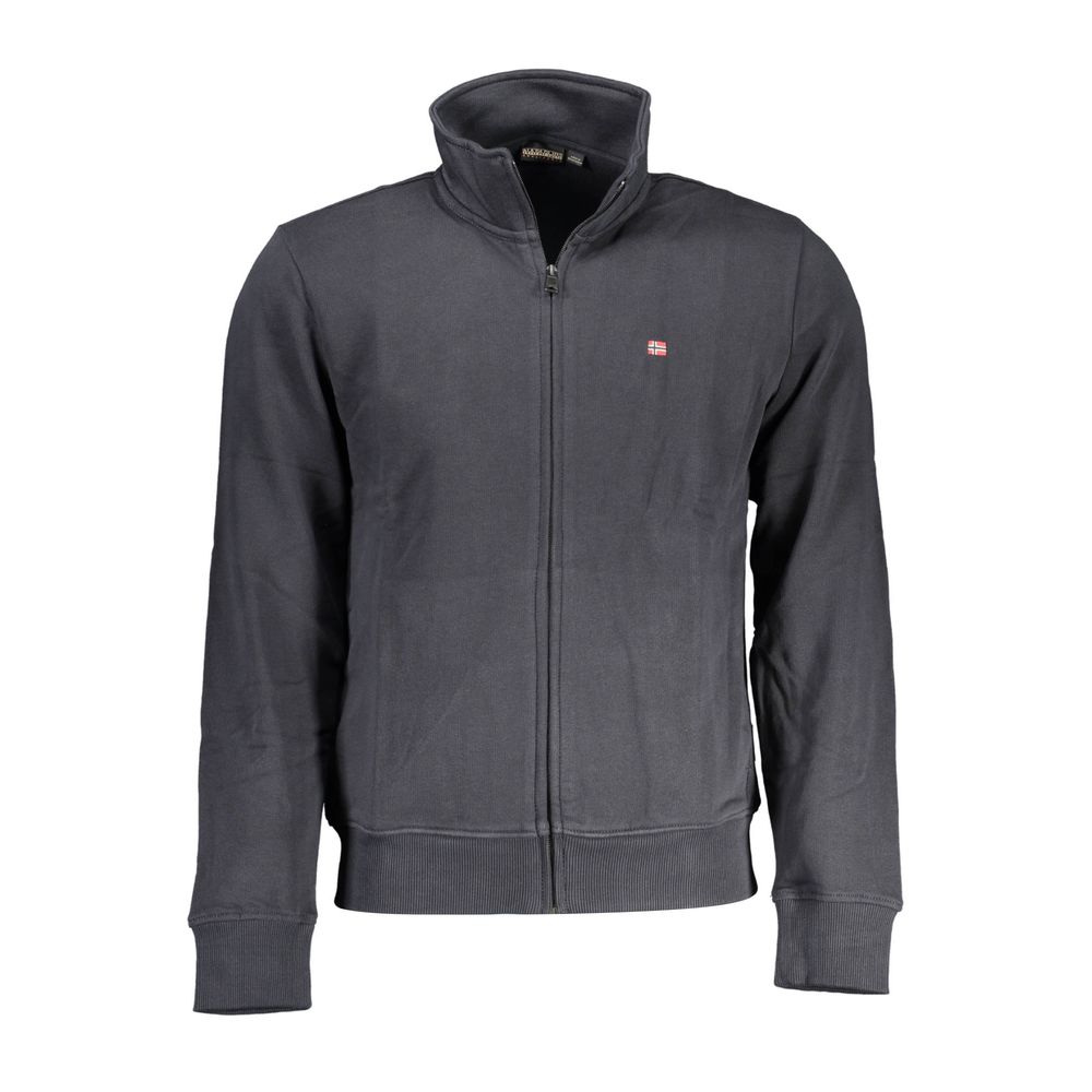 Sweatshirt by Napapijri for men in stretch cotton black features a unrivaled silhouette with a refined and unrivaled long-sleeve detailing for a sophisticated look.
