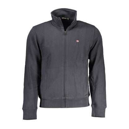 Sweatshirt by Napapijri for men in stretch cotton black features a unrivaled silhouette with a refined and unrivaled long-sleeve detailing for a sophisticated look.