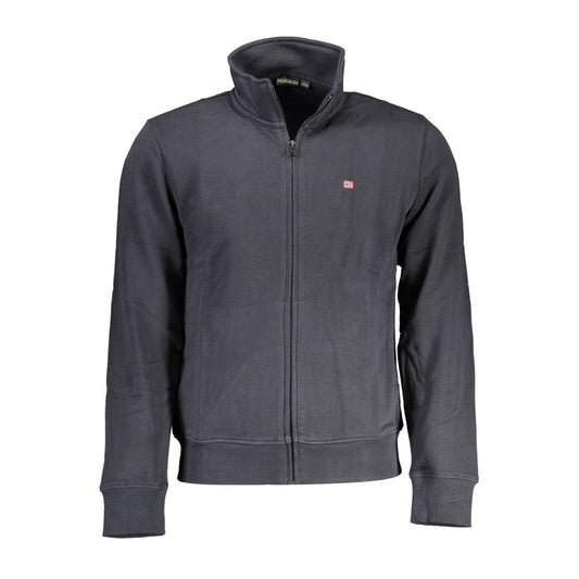 Sweatshirt by Napapijri for men in stretch cotton black features a unrivaled silhouette with a refined and unrivaled long-sleeve detailing for a sophisticated look.