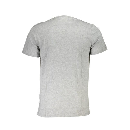 T-Shirt by Cavalli Class for men in cotton brown, gray & print showcases a fashionable silhouette, elegantly detailed with a fashionable and for a sophisticated, high-fashion look.