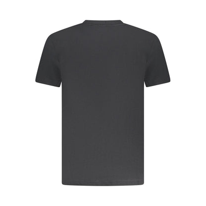 T-Shirt by Armata Di Mare for men in cotton black & print showcases a dramatic silhouette, elegantly detailed with a dramatic crew neckline and for a truly dramatic finish.