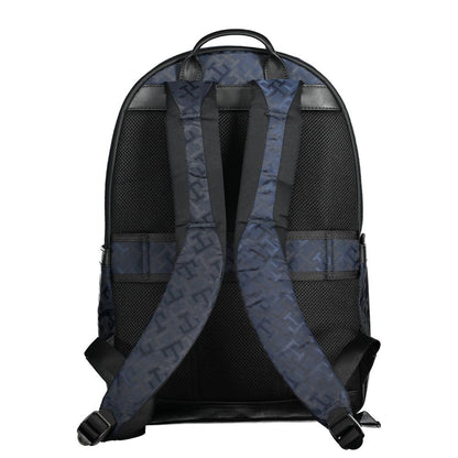 Backpack by Tommy Hilfiger for men in polyester & polyethylene blue showcases a stately Polyester & Polyethylene Backpack design, featuring a secure zipper with stately built-in-compartments, external-pockets & internal-pockets and versatile backpack-strap, adjustable-strap & handle.