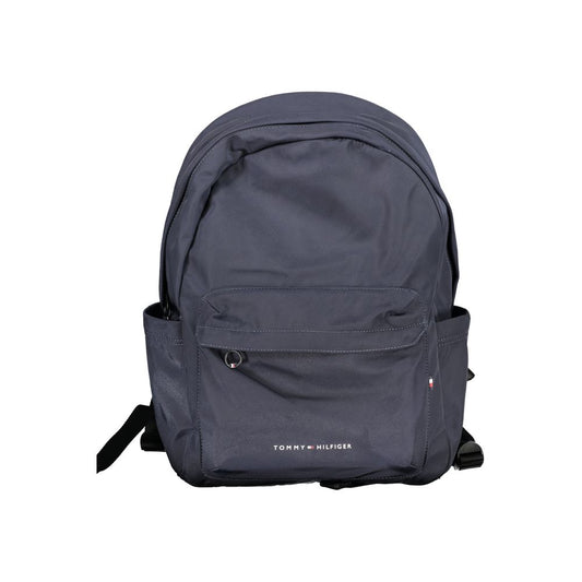 Backpack by Tommy Hilfiger for men in polyester blue & print showcases an architectural Polyester Backpack design, featuring a secure zipper, ample document-holder, external-pockets & laptop-compartment, and architectural backpack-strap, adjustable-strap & handle for a sophisticated look.