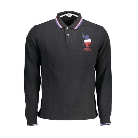 Polo Shirt by U.S. POLO ASSN. for men in cotton black showcases a enviable silhouette, featuring a refined and for a enviable finish.