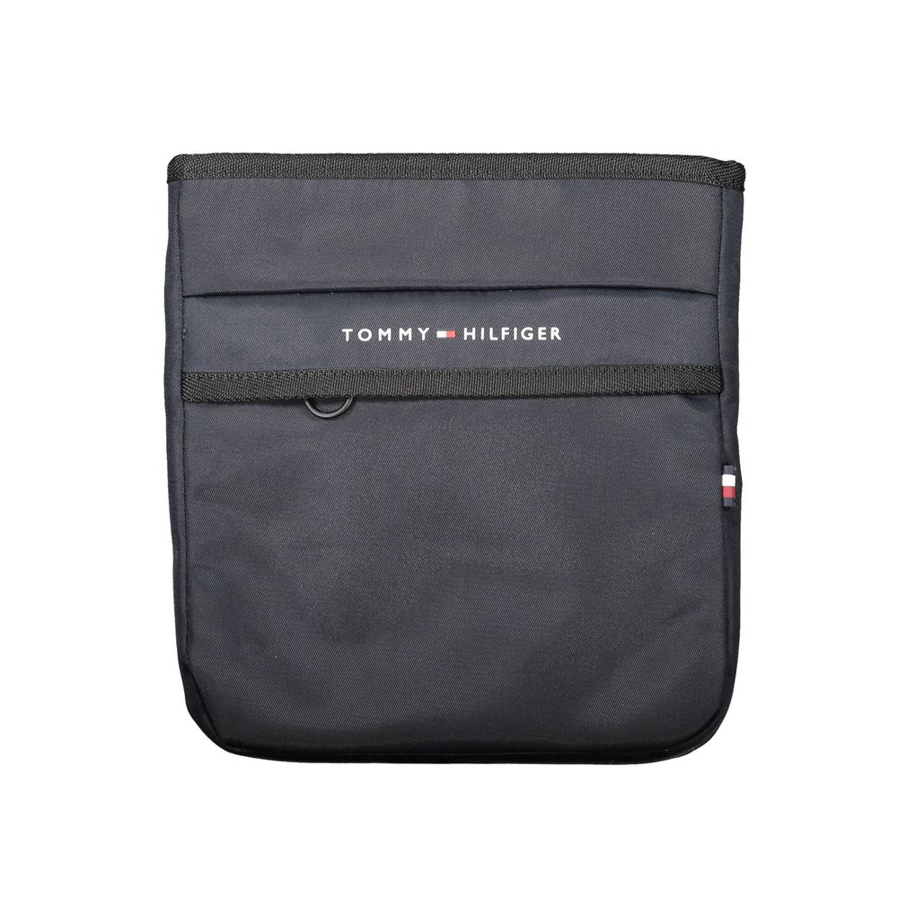 Shoulder Bag by Tommy Hilfiger for men in polyester blue & signature features a stately silhouette, showcasing a secure zipper, ample internal-pockets, and stately shoulder-strap & adjustable-strap for a stately finish.