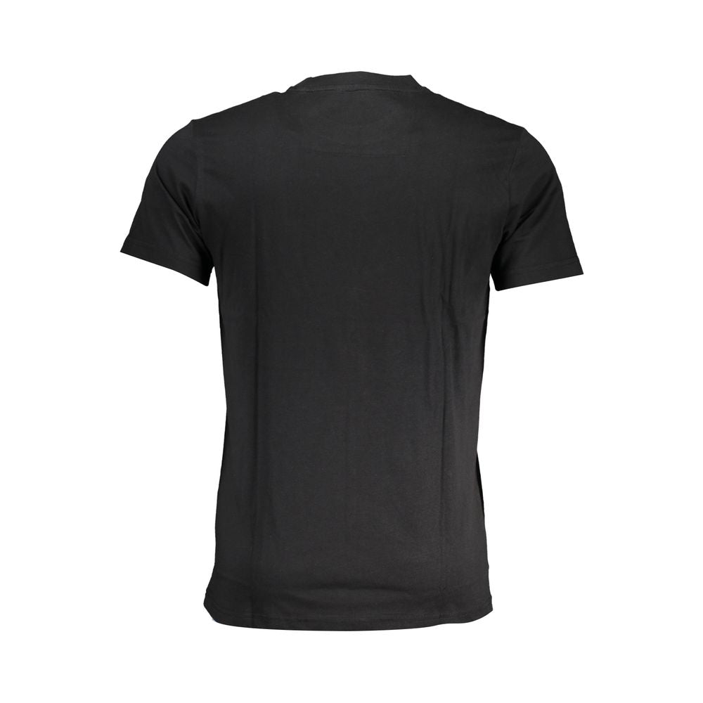 T-Shirt by Cavalli Class for men in cotton black & print showcases a unassuming silhouette, artfully detailed with a refined and unassuming for a sophisticated, contemporary look.