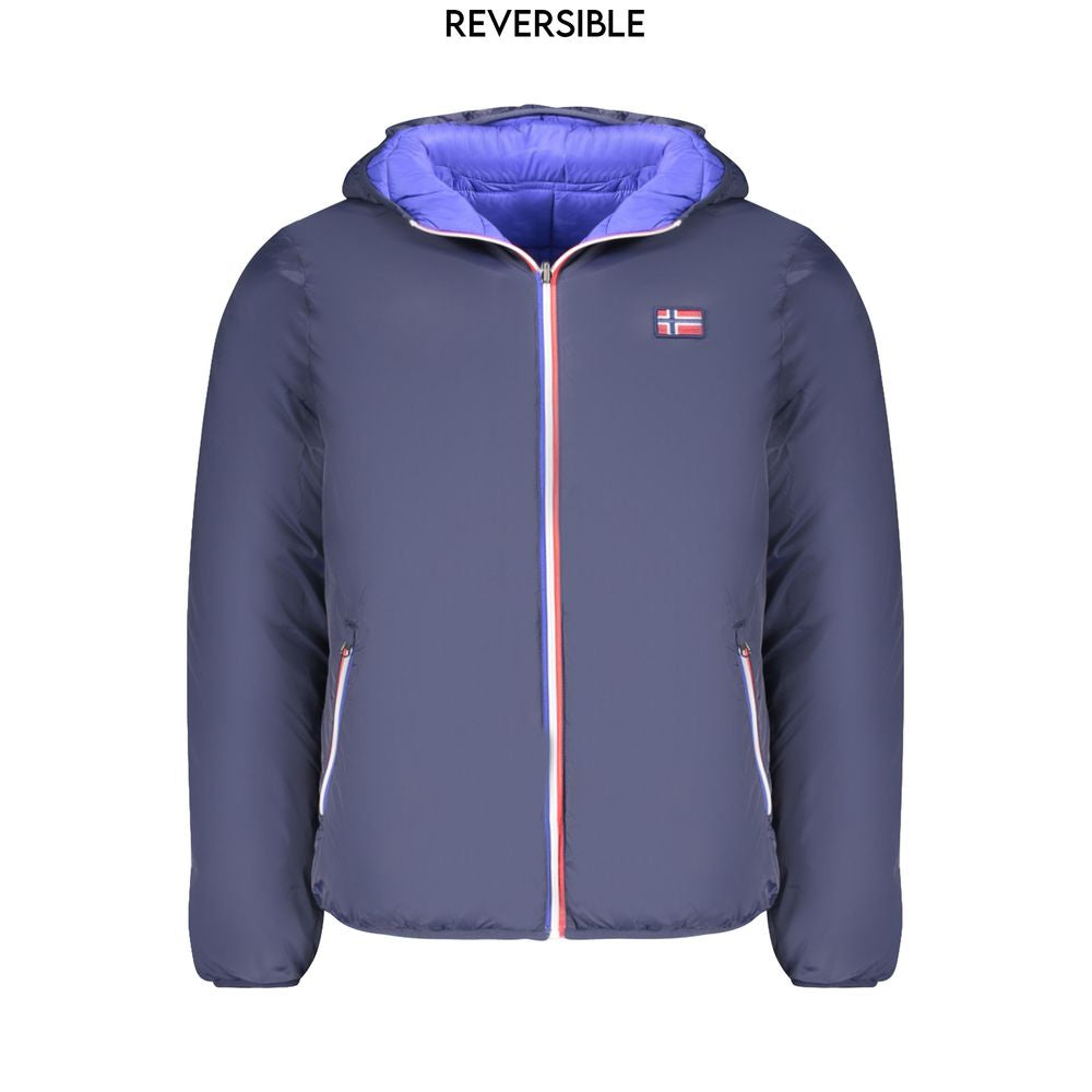 Jacket by Norway 1963 for men in polyamide blue features a smart silhouette, perfectly accentuated by its unique and functional pockets for a smart finish.