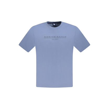 T-Shirt by North Sails for men in cotton blue & print features an on trend silhouette, perfectly showcasing a on trend short-sleeve and crew neckline for an elevated aesthetic.