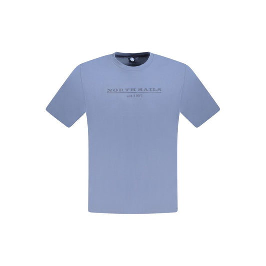 T-Shirt by North Sails for men in cotton blue & print features an on trend silhouette, perfectly showcasing a on trend short-sleeve and crew neckline for an elevated aesthetic.