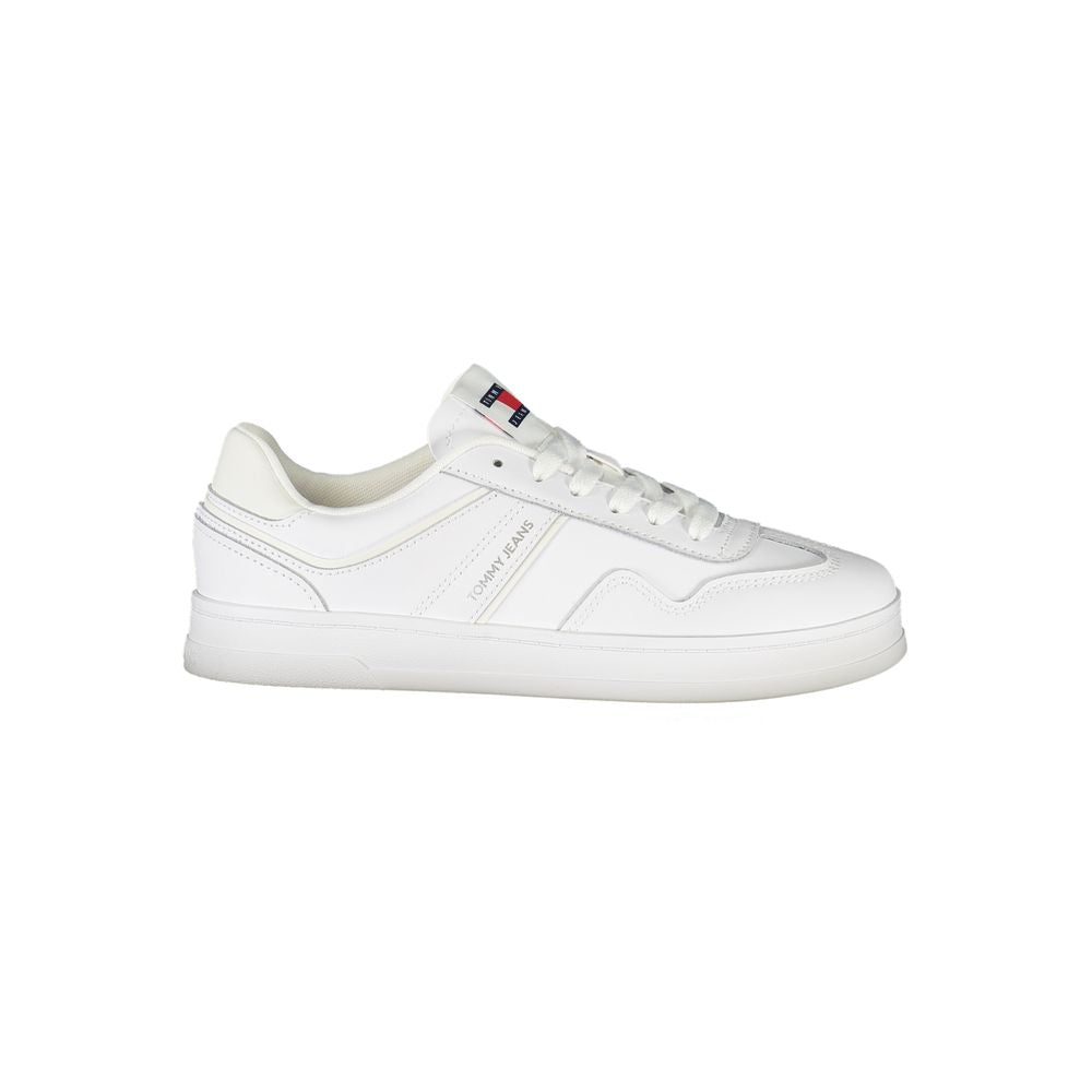 Athletic Sneakers Tommy Hilfiger women polyester polyethylene leather white & print featuring a avant-garde Women's Athletic Polyester Polyethylene Leather Sneakers design with a avant-garde athletic style for a refined finish.
