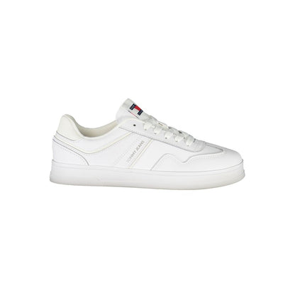 Athletic Sneakers Tommy Hilfiger women polyester polyethylene leather white & print featuring a avant-garde Women's Athletic Polyester Polyethylene Leather Sneakers design with a avant-garde athletic style for a refined finish.