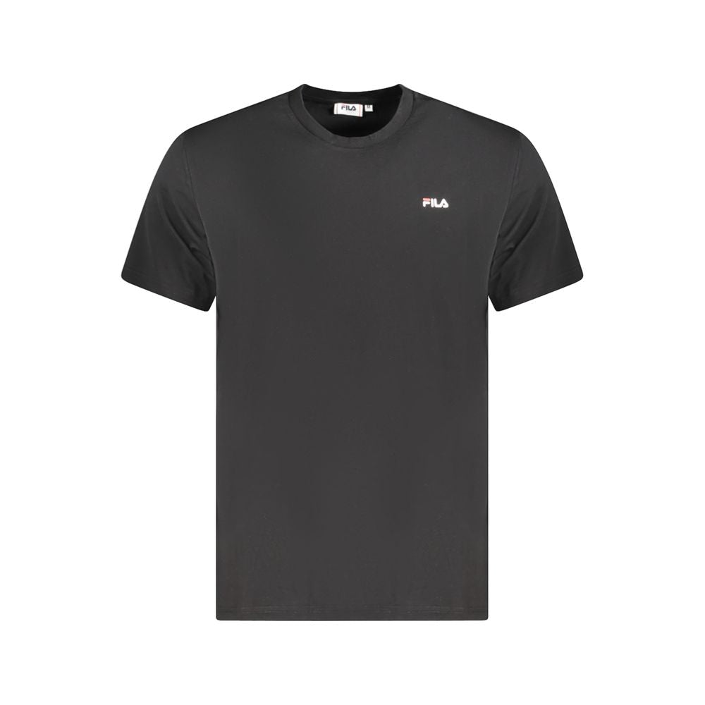 T-Shirt by Fila for men in organic cotton black & print showcases a unassuming silhouette, artfully detailed with a refined crew neckline and unassuming for a sophisticated, contemporary look.