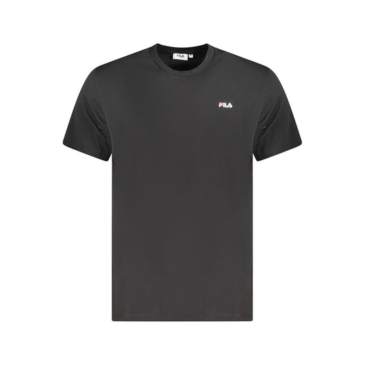 T-Shirt by Fila for men in organic cotton black & print showcases a unassuming silhouette, artfully detailed with a refined crew neckline and unassuming for a sophisticated, contemporary look.
