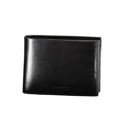 Cardholder Wallet by Calvin Klein for men in leather black presents a architectural silhouette from the Leather Cardholder Wallet collection, showcasing architectural card-organization rfid-protection coin-purse for a architectural finish.