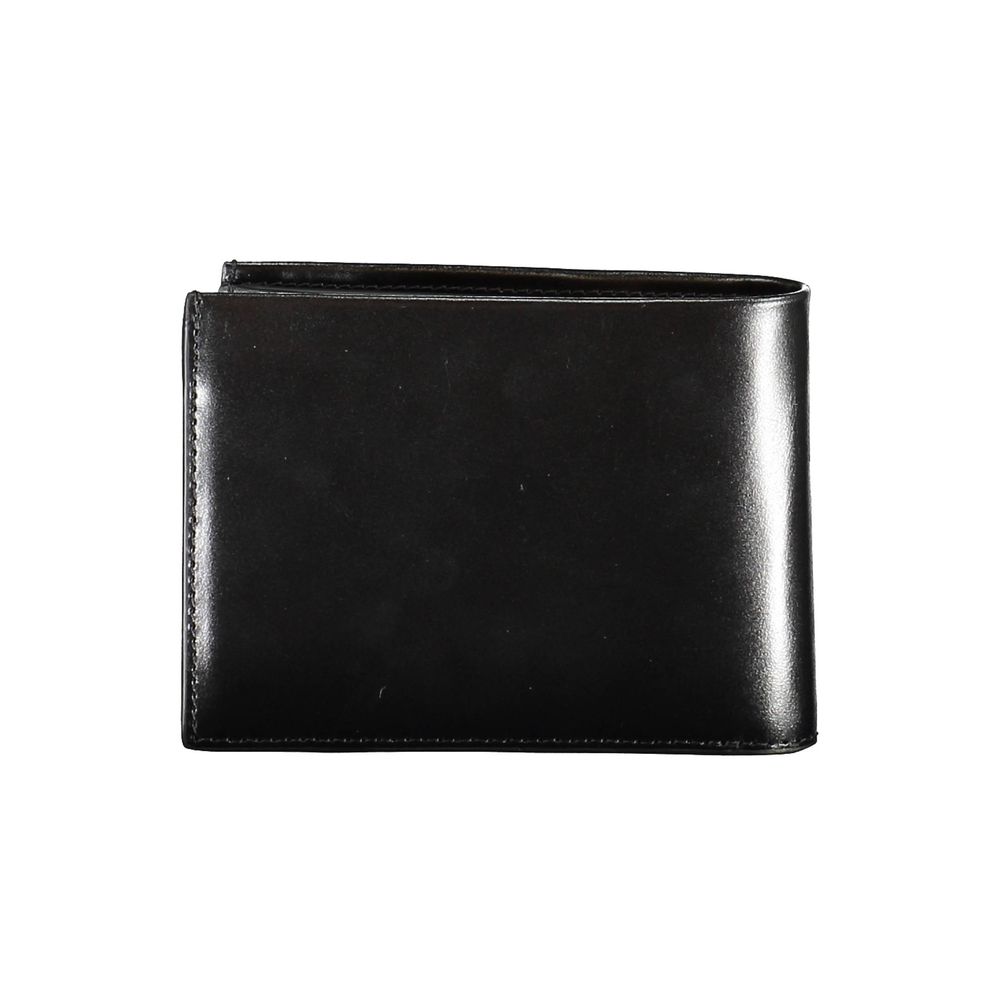 Cardholder Wallet by Calvin Klein for men in leather black showcases a refined silhouette, artfully detailed with the signature style of the Leather Cardholder Wallet and functional card-organization rfid-protection coin-purse.