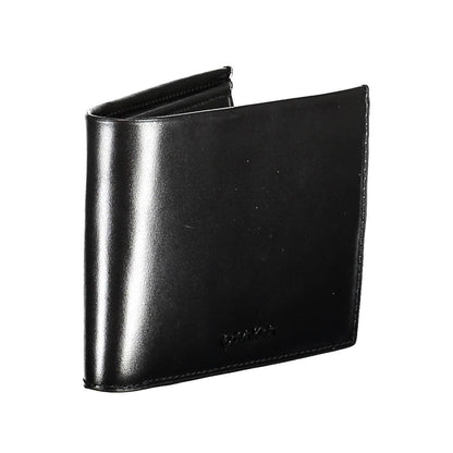 Cardholder Wallet by Calvin Klein for men in leather black showcases a refined silhouette, artfully capturing the essence of the refined Leather Cardholder Wallet design with functional card-organization rfid-protection coin-purse.