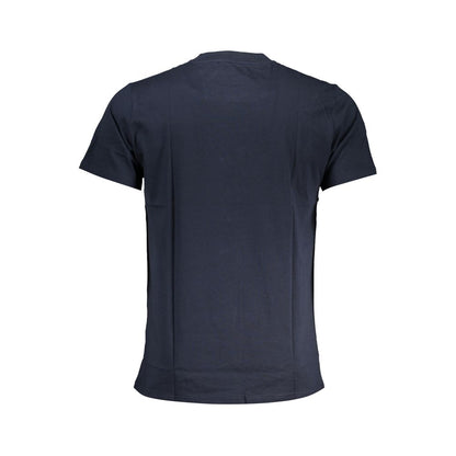 T-Shirt by Cavalli Class for men in cotton blue & print showcases a chic silhouette, artfully detailed with a chic crew neckline and for a chic finish.
