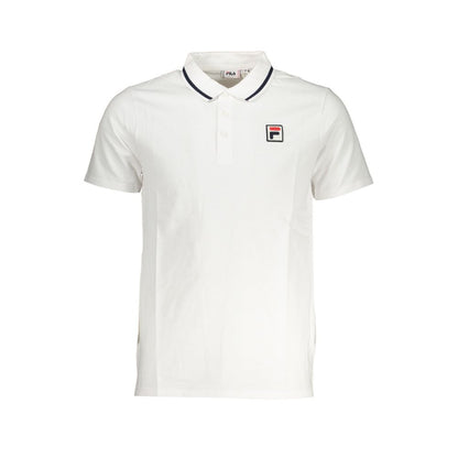 Polo Shirt by Fila for men in cotton white presents a sleek silhouette, featuring a refined and short-sleeve for a sleek finish.