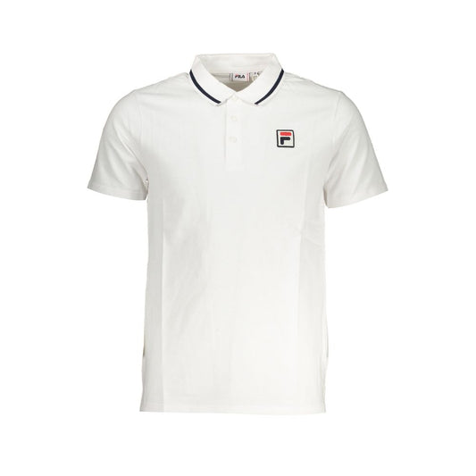 Polo Shirt by Fila for men in cotton white presents a sleek silhouette, featuring a refined and short-sleeve for a sleek finish.