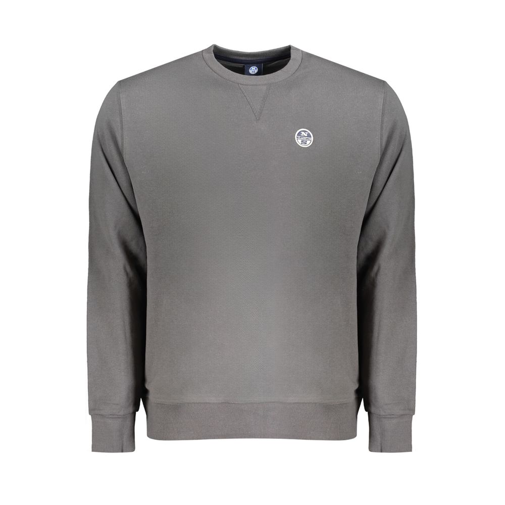 Sweatshirt by North Sails for men in cotton gray showcases a slouchy chic silhouette, artfully detailed with a slouchy chic crew neckline and long-sleeve for a slouchy chic finish.