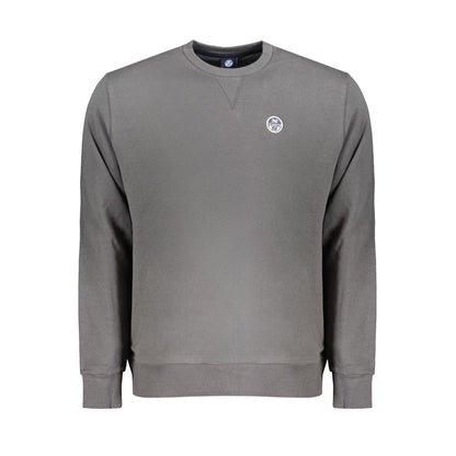 Sweatshirt by North Sails for men in cotton gray showcases a slouchy chic silhouette, artfully detailed with a slouchy chic crew neckline and long-sleeve for a slouchy chic finish.