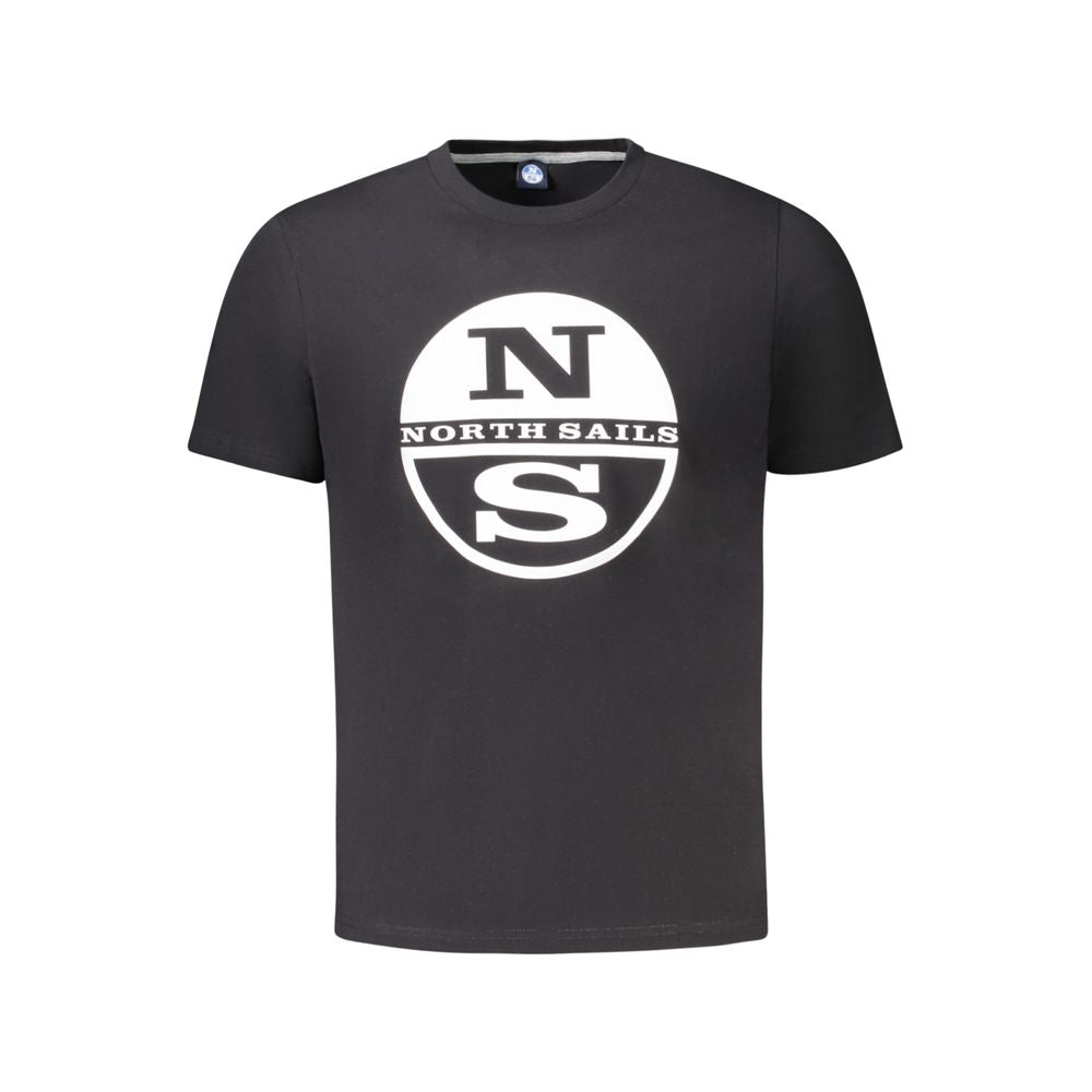 T-Shirt by North Sails for men in cotton black & print features an on trend silhouette, perfectly showcasing a on trend and for an elevated aesthetic.