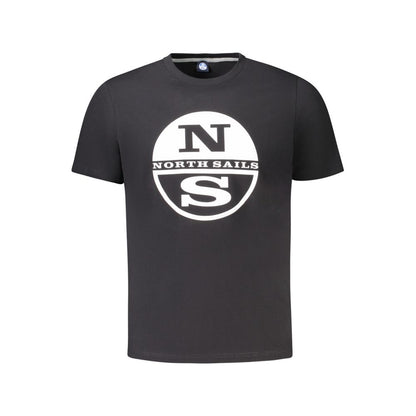 T-Shirt by North Sails for men in cotton black & print features an on trend silhouette, perfectly showcasing a on trend and for an elevated aesthetic.
