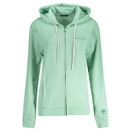 Hooded Sweatshirt Hoodie by North Sails for women in cotton green, signature & print features a edgy silhouette, detailed with a edgy hooded neckline and for a refined finish.