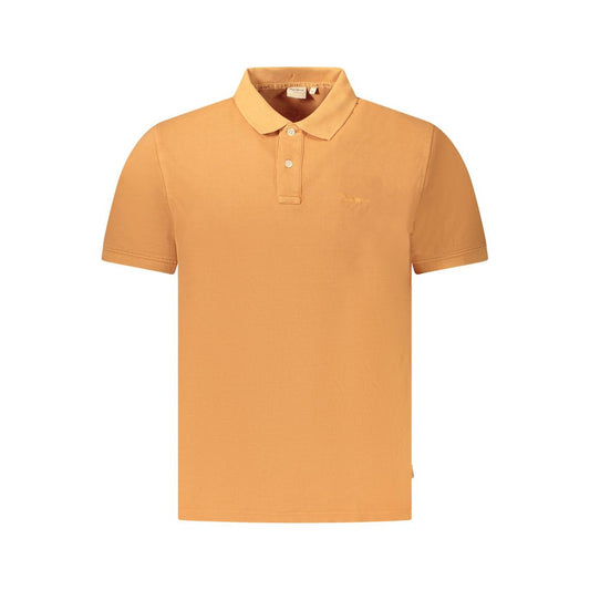Polo Shirt by Pepe Jeans for men in cotton orange & signature features a eye catching silhouette, showcasing a refined and short-sleeve for a eye catching finish.